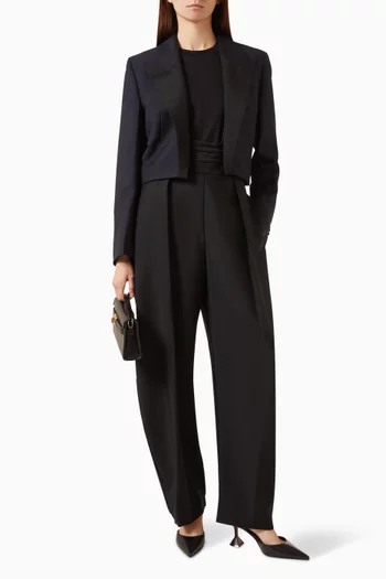Puck Cummerbund Balloon Pants in Wool & Mohair
