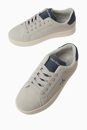 Lace-up Sneakers in Leather