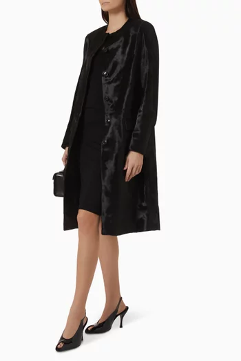 Harlow Coat in Pony Hair Leather