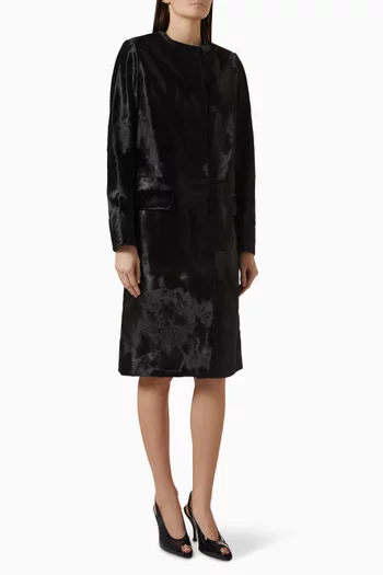 Harlow Coat in Pony Hair Leather