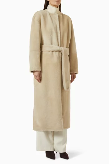 Shea Coat in Shearling Leather
