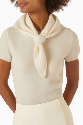 Bini Triangle Knit Scarf in Organic Cashmere