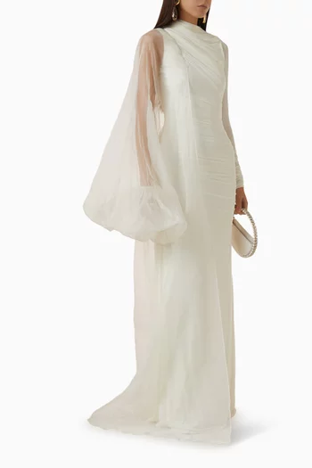 Mynah Draped Maxi Dress