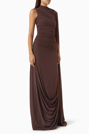 Maple Ruched Maxi Dress