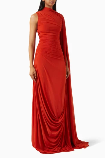 Maple Ruched Maxi Dress