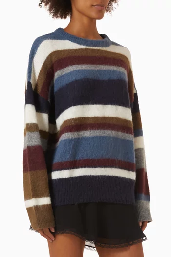Hawley Oversized Striped Sweater in Wool-blend