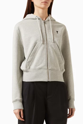 Ami de Coeur Zip-up Hoodie in Cotton