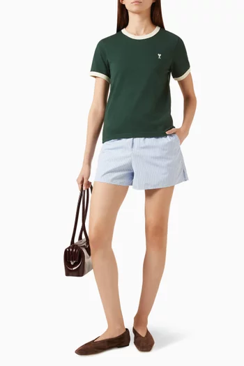Contrasted Ami de Coeur T-shirt in Cotton