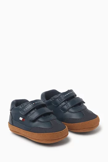 Velcro Sneakers in Calfskin & Suede Leather