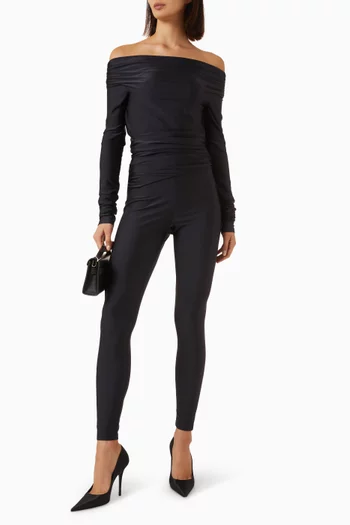 Vicky Draped Leggings in Lycra