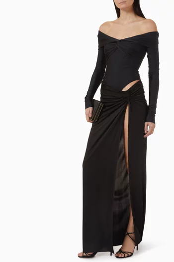 Kendall Off-shoulder Bodysuit in Lycra