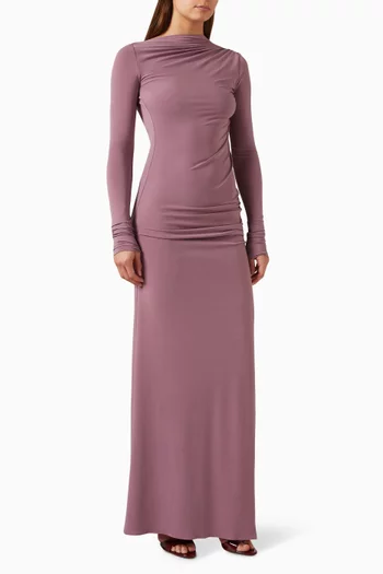 Sophie Open-back Gown in Jersey
