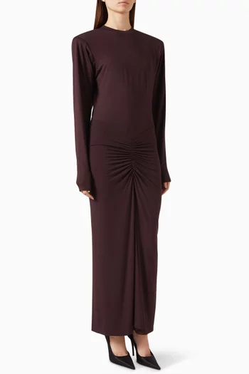 Lennox Draped T-shirt Dress in Jersey