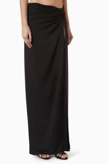 Zohra Twist-detail Skirt in Jersey