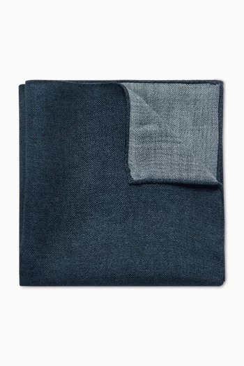 Melange Pocket Square in Wool & Silk