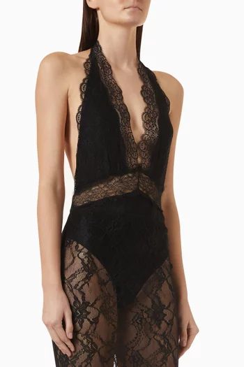 Florida Open-back Bodysuit in Lace