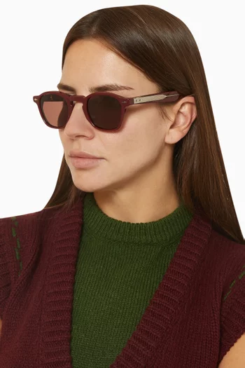 Zephirin Round Sunglasses in Acetate