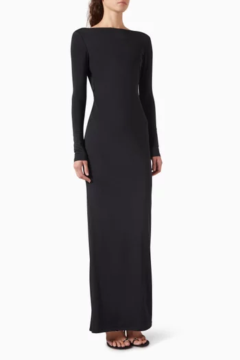 Tilly Open Back Chain Maxi Dress