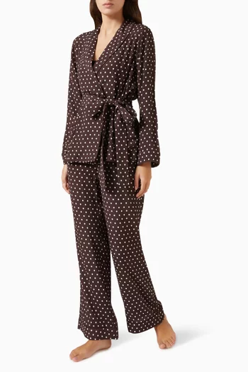 Rizzo Polka-dot Top & Pants Set
