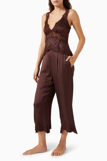 Jasmine Lace-trim Pants