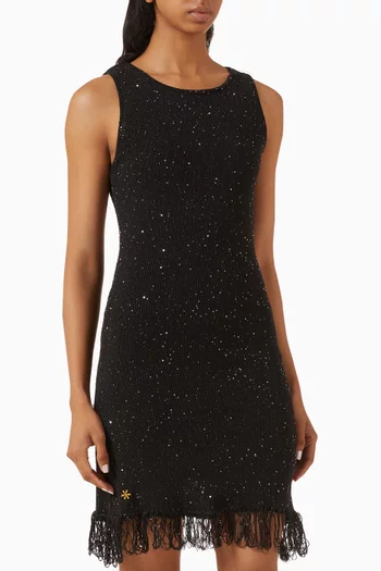 Natalia Sequin Fringe Mini Dress