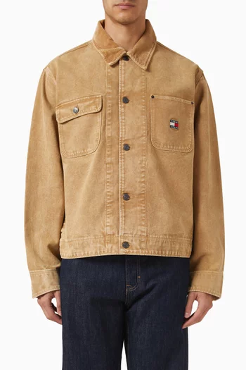 Oversized Overshirt in Cotton Canvas