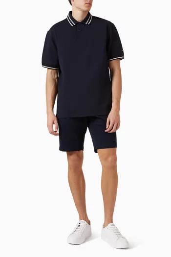 Foulard Jacquard Polo T-shirt in Cotton-blend