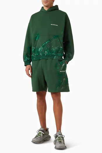 Paint Splatter Shorts in Fleece