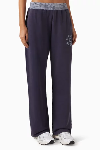 Contrast Rib Sweatpants