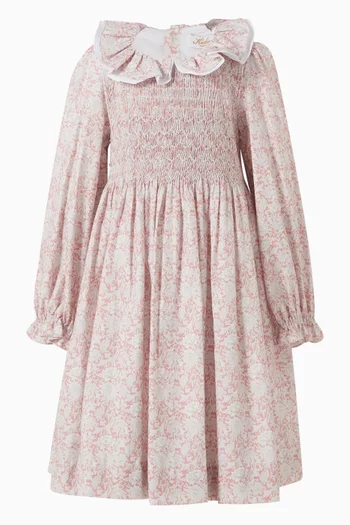 Josephine Smocked Dress in Cotton