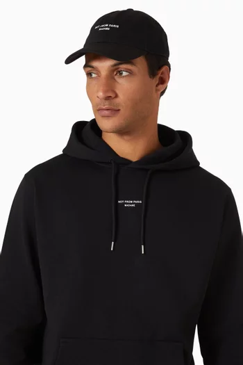 Slogan Embroidered Cap in Cotton