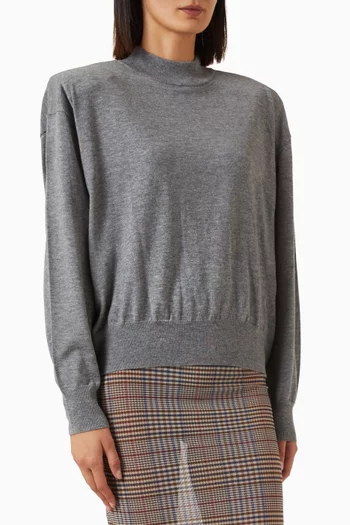 Rue Padded High-neck Sweater