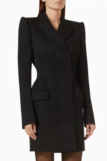 Hourglass Jacket Dress in Virgin Wool Blend