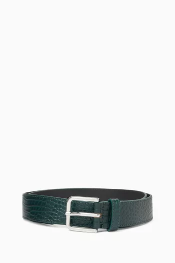 Toni Belt in Croc-embossed Leather