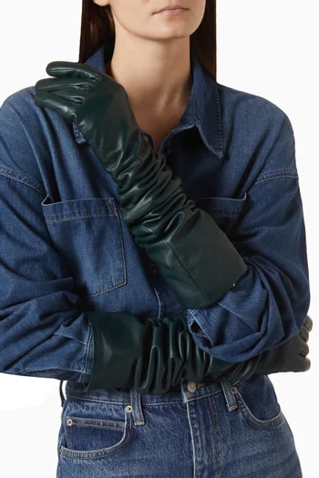 Veneto Long Gloves in Leather