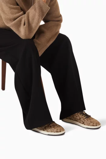 Soft Soho Sneakers in Signature Sateen Jacquard