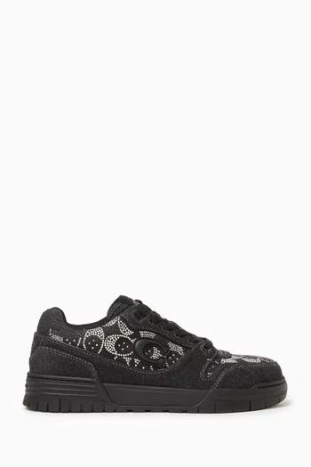 Soho Embellished Sneakers in Denim