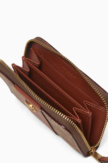 Small Essential Zip-around Card Case In Signature UpcraftedLeather
