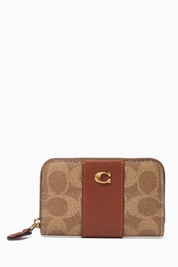 Small Essential Zip-around Card Case In Signature UpcraftedLeather