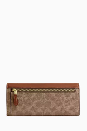 Mila Long Flap Wallet in Signature UpcraftedLeather