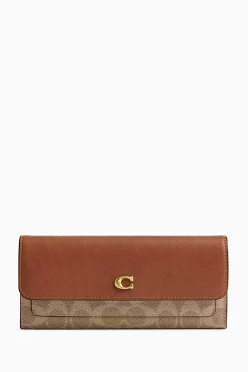 Mila Long Flap Wallet in Signature UpcraftedLeather