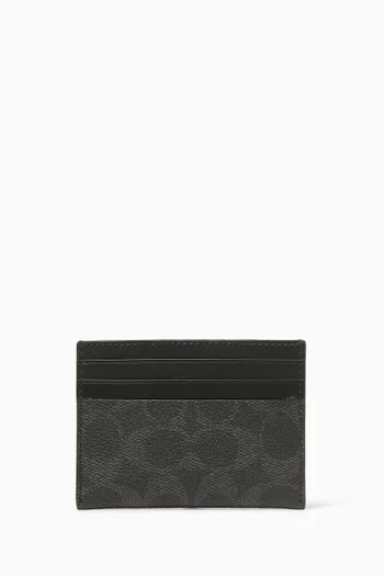 Flat Card Case in Signature Canvas