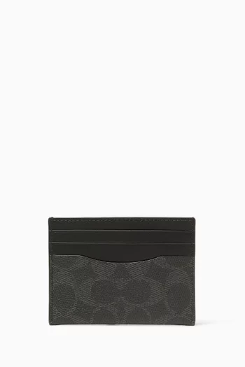 Flat Card Case in Signature Canvas