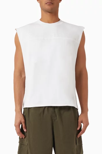 Cropped Muscle Tank T-shirt in Cotton-jersey