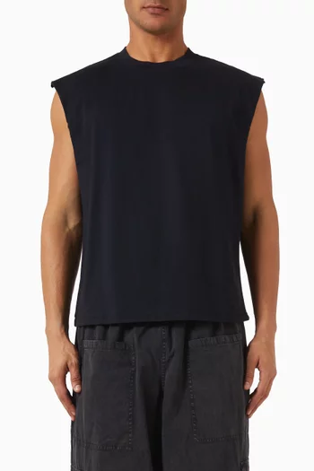 Cropped Muscle Tank T-shirt in Cotton-jersey