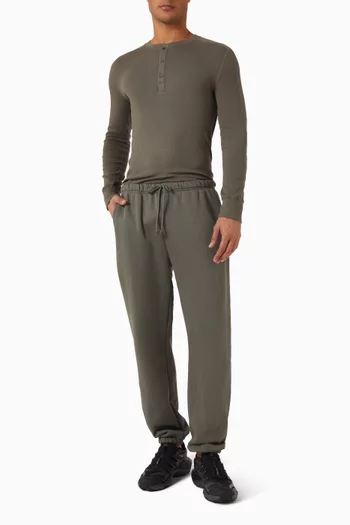 Henley T-shirt in Stretch-cotton