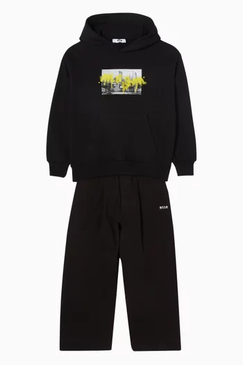 Wide-leg Sweatpants in Cotton