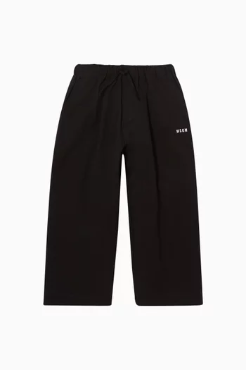 Wide-leg Sweatpants in Cotton