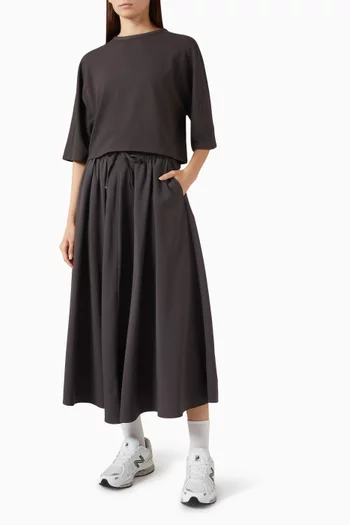 Logo Top in Crinkle Double-knit