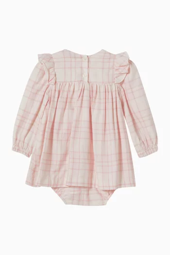 Velvet Bow Check Dress